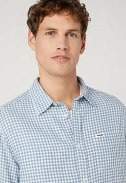 Wrangler 1 Pocket - Overhemd - Captains Blue -Herenkleding 18dcadf409ef4e9da08be89ae42cf0bd