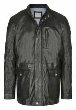 Bugatti Mit Abdeckleiste Und Stehkragen - Leren Jas - Schwarz 10 Bugatti Mit Abdeckleiste Und Stehkragen - Leren Jas - Schwarz -Herenkleding 255e242d242d427e8a56d56a92ffc501