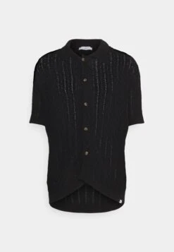 Les Deux Garrett Knitted Shirt - Vest - Black -Herenkleding 2ee1fdb1729f43b48e2862afbd4b9fab