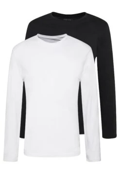 Pier One 2 Pack - Longsleeve - White/Black