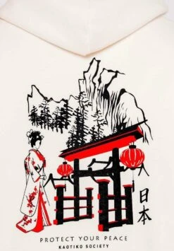 Kaotiko Geisha - Hoodie - Ivory -Herenkleding 40dc5e967a724967a529cc10da2593cb