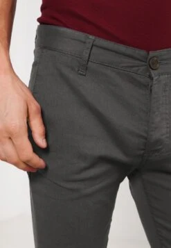 Pier One Chino - Dark Grey -Herenkleding 57afc5e7d2fb4fccb50811bdf725c68c