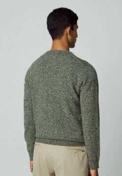 Hackett London Lw Mouline Crew - Trui - Green Taupe -Herenkleding 5d8c3f00f47c4525bb0445b76922e32d