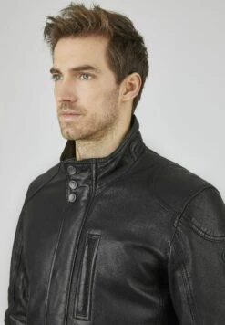 Bugatti Mit Abdeckleiste Und Stehkragen - Leren Jas - Schwarz 9 Bugatti Mit Abdeckleiste Und Stehkragen - Leren Jas - Schwarz -Herenkleding 6438c4ac1c664d6ea1e43f6b2aafee5c