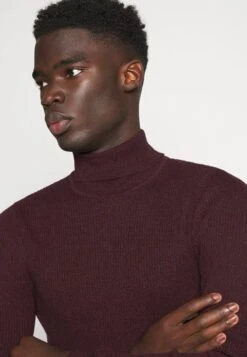 Pier One Muscle Fit Turtle - Trui - Mottled Bordeaux -Herenkleding 87bc9746f3cd48c78886c3726b9971e1