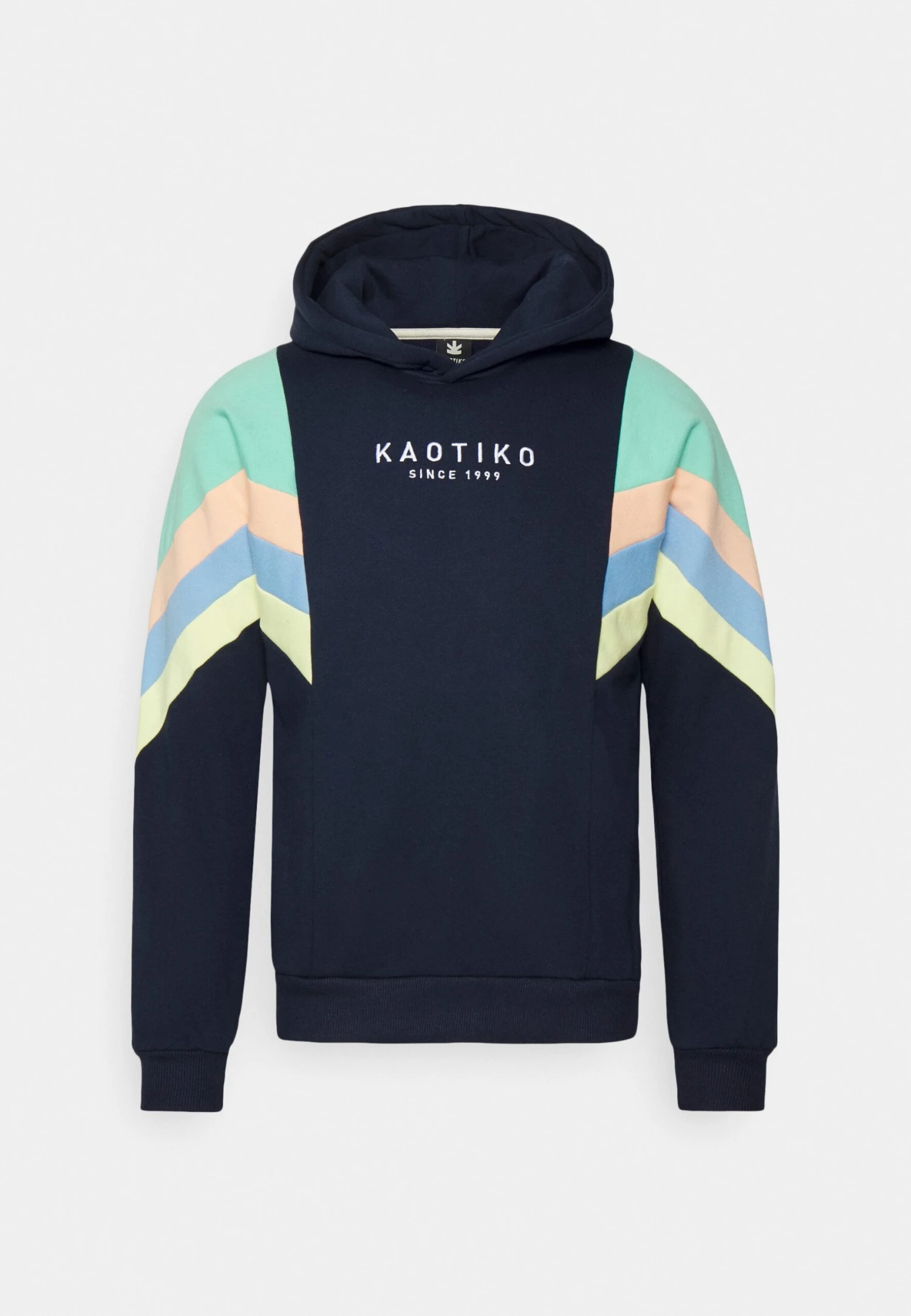 Kaotiko Sud Cap Ewan - Hoodie - Navy/Green/Coral 1 Kaotiko Sud Cap Ewan - Hoodie - Navy/Green/Coral