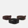 Pier One 3 Pack Unisex - Riem - Black/Brown/Dark Brown