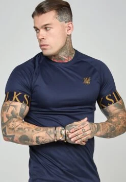 SikSilk Short Sleeve Dynamic Tech - T-Shirt Print - Navy -Herenkleding bf4d6c707f8142e79e13ed2b6a1aefdf