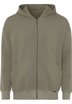 HANRO Natural Living - Sweater Met Rits - Antique Green -Herenkleding c020e454306542249804d0871055b57a