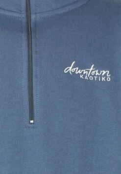 Kaotiko Crew Jean Bahamas - Sweater Met Rits - Prusia/Grey/Beige -Herenkleding cca33423d6b442898bfe7f2565a6d8b3