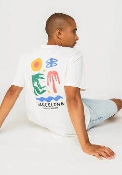 Kaotiko Barcelone - T-Shirt Print - Weiß -Herenkleding d44350842fb64884b03a612e5004b6de