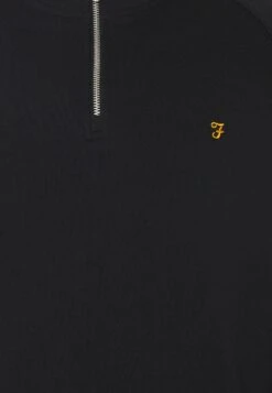 Farah Jim 1/4 Zip - Sweater - Black -Herenkleding d540ff34d1d94bd0ac58e82b5d4ce072