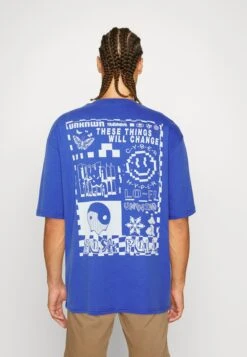 YOURTURN Unisex - T-Shirt Print - Blue -Herenkleding d55d347e946e44aa8eef446fe6e957c5