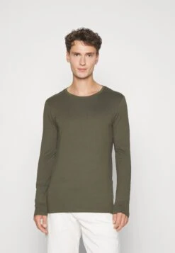 Pier One 2 Pack - Longsleeve - Black/Khaki -Herenkleding ea81510192644df0b8474502b4279a35