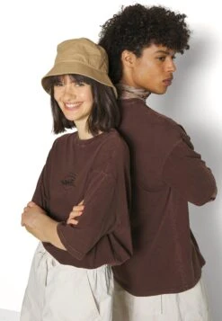 YOURTURN Unisex - T-Shirt Print - Dark Brown -Herenkleding ed0047be63e54a299600a138edfa9bf3