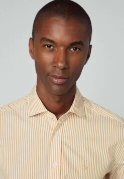 Hackett London Essential Bengal Stripe - Overhemd - White Yelow -Herenkleding ed14b279dd1a4297998e02372b2e4135