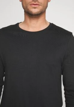 Pier One 2 Pack - Longsleeve - White/Black -Herenkleding f0a28af1295b4a3493b2067c515db83b