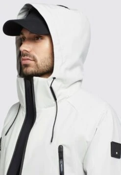 Khujo Adam - Regenjas - Hellgrau -Herenkleding f2ed6511727a4d16ae89f9269239cf96